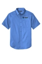 Variant Image for W809 - Port Authority® Short Sleeve SuperPro React™Twill Shirt - Shank Door - Full Color E - Outline - Website Shank Door