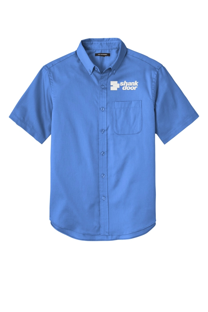 Variant Image for W809 - Port Authority® Short Sleeve SuperPro React™Twill Shirt - Shank Door - White E - Website Shank Door
