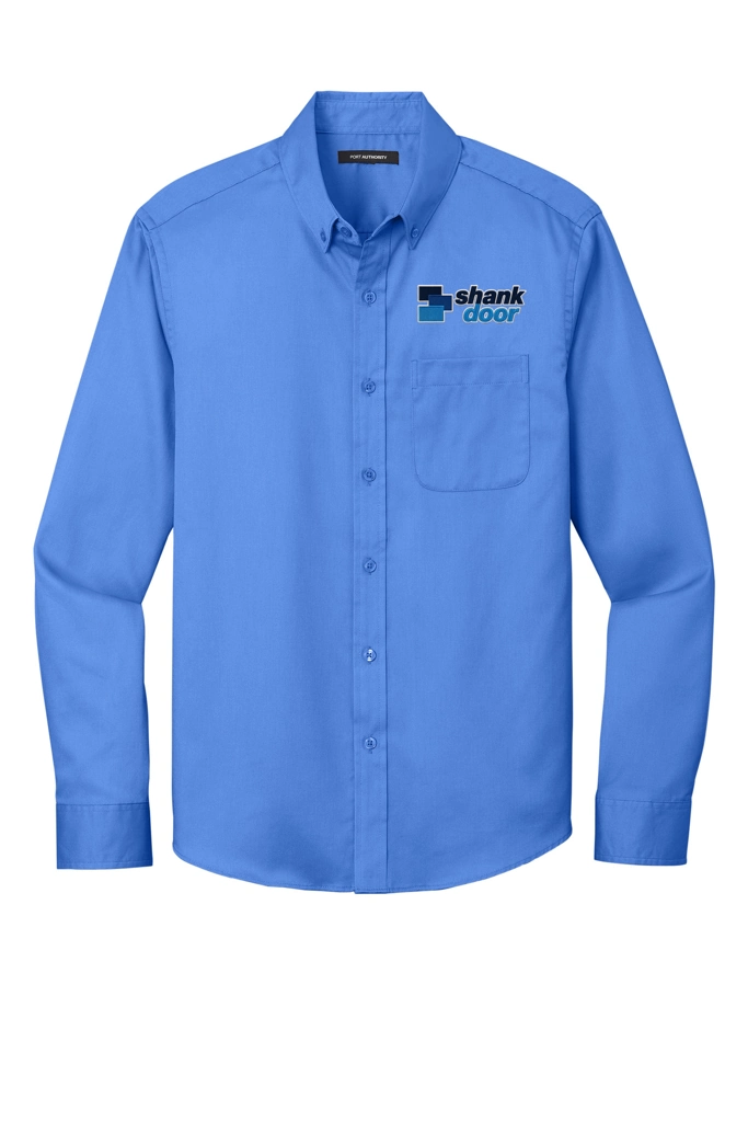 Variant Image for W808 - Port Authority® Long Sleeve SuperPro React™ Twill Shirt - Shank Door - Full Color E - Outline - Website Shank Door