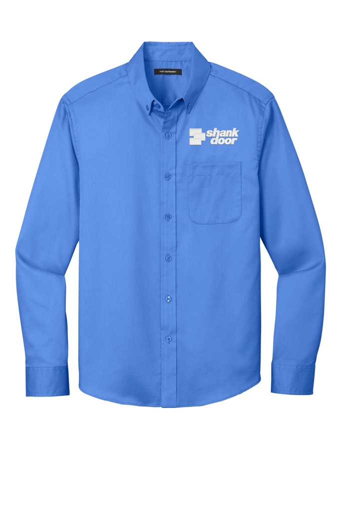 Variant Image for W808 - Port Authority® Long Sleeve SuperPro React™ Twill Shirt - Shank Door - White E - Website Shank Door