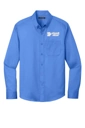 Variant Image for W808 - Port Authority® Long Sleeve SuperPro React™ Twill Shirt - Shank Door - White E - Website Shank Door