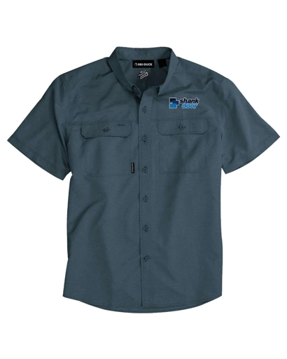 Variant Image for 4445 - DRI DUCK Men's Crossroad Woven Short Sleeve Shirt - Shank Door - Full Color E - Outline - Website Shank Door