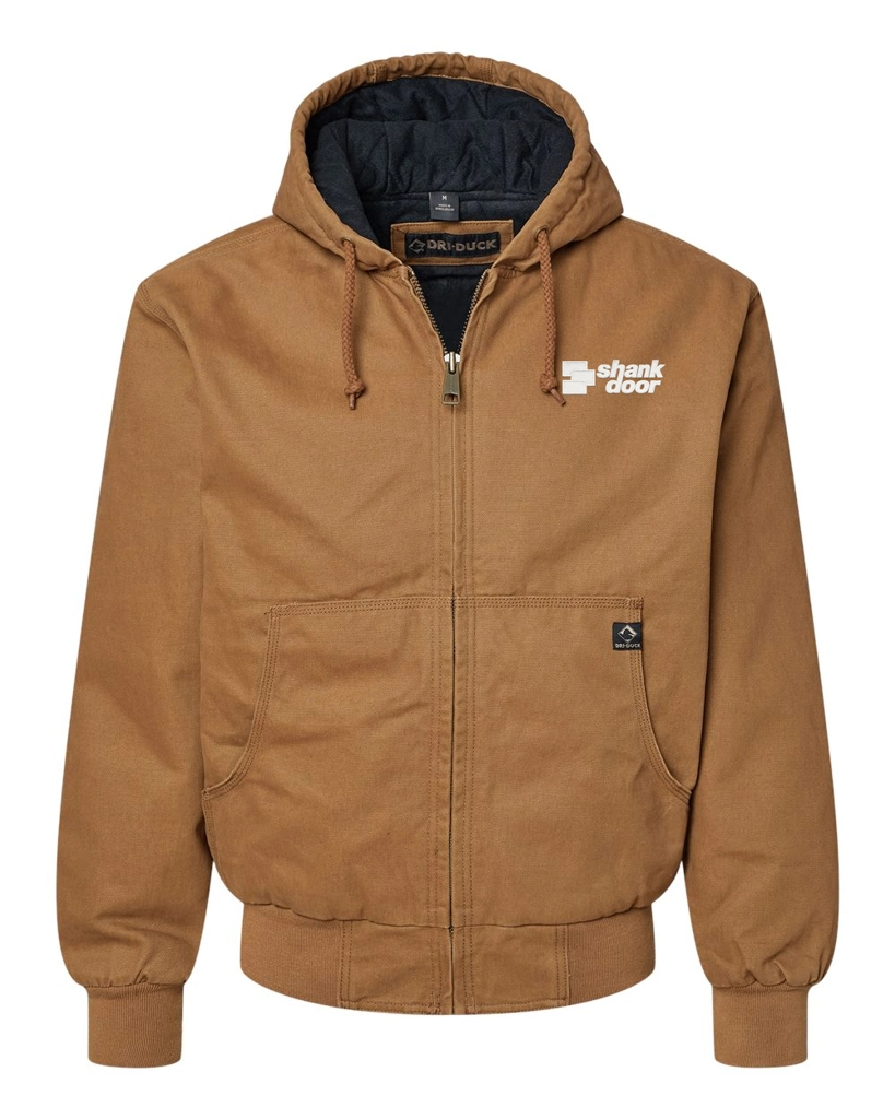 Variant Image for 5020 - DRI DUCK Men's Cheyenne Boulder Cloth™ Hooded Jacket with Tricot Quilt Lining - Shank Door - White E - Website Shank Door