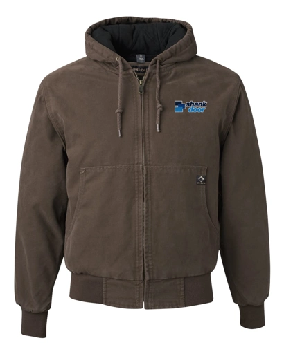 Variant Image for 5020 - DRI DUCK Men's Cheyenne Boulder Cloth™ Hooded Jacket with Tricot Quilt Lining - Shank Door - Full Color E - Outline - Website Shank Door