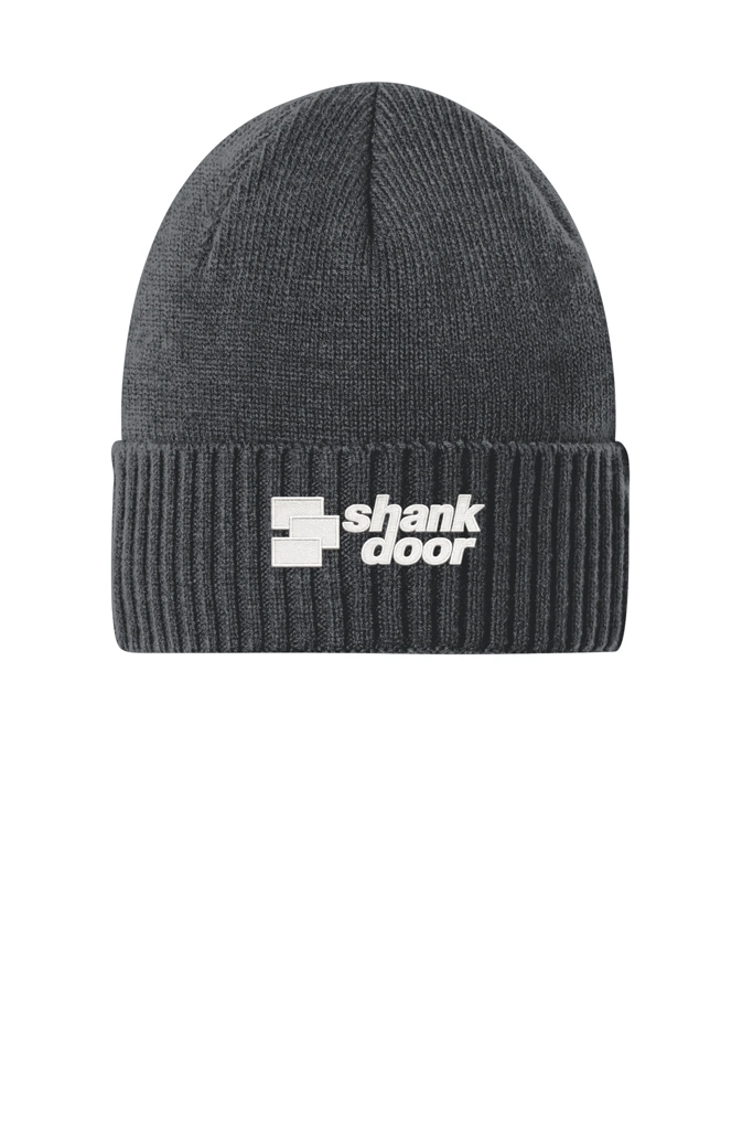 Variant Image for C951 - Port Authority® Rib Knit Cuff Beanie - Shank Door - White E - Website Shank Door