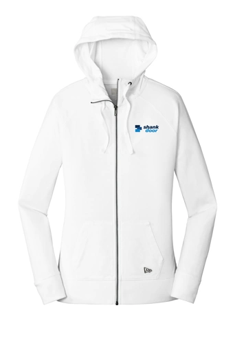 Variant Image for LNEA122  - New Era® Women's Sueded Cotton Blend Full-Zip Hoodie - Shank Door - Full Color D - Outline - Website Shank Door