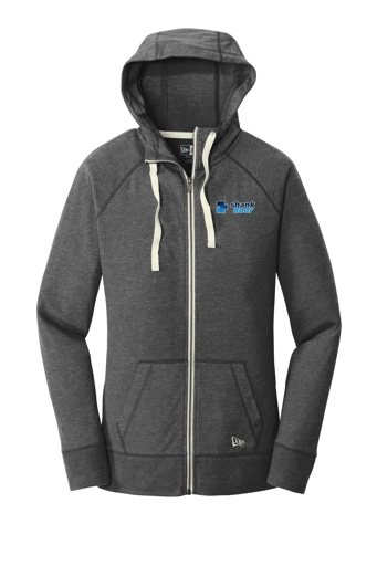 Variant Image for LNEA122  - New Era® Women's Sueded Cotton Blend Full-Zip Hoodie - Shank Door - Full Color D - Outline - Website Shank Door